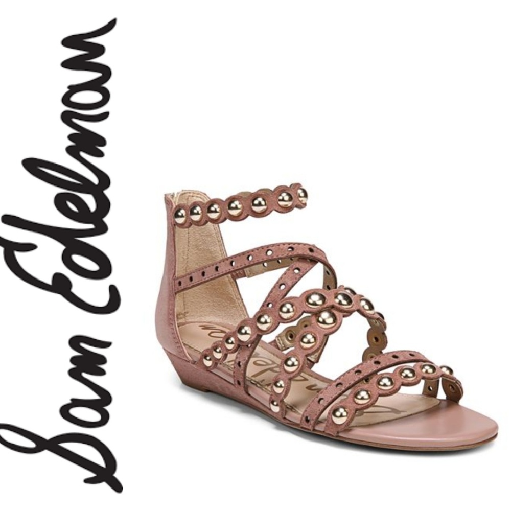 Sam Edelman Dustee Studded Suede Gladiator Sandals - Picture 1 of 8